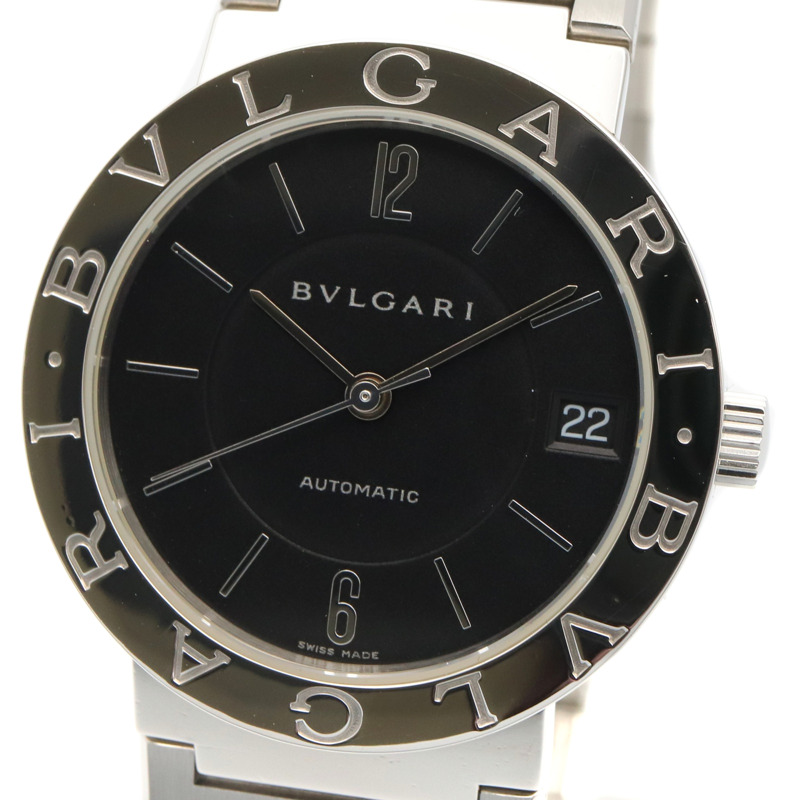 寶格麗 (Bulgari) BVLGARI 男士黑色不鏽鋼腕錶 BB33SS-2