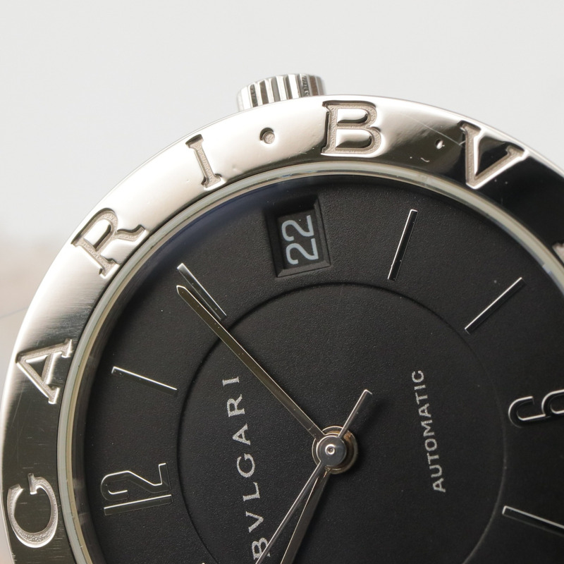 寶格麗 (Bulgari) BVLGARI 男士黑色不鏽鋼腕錶 BB33SS-8