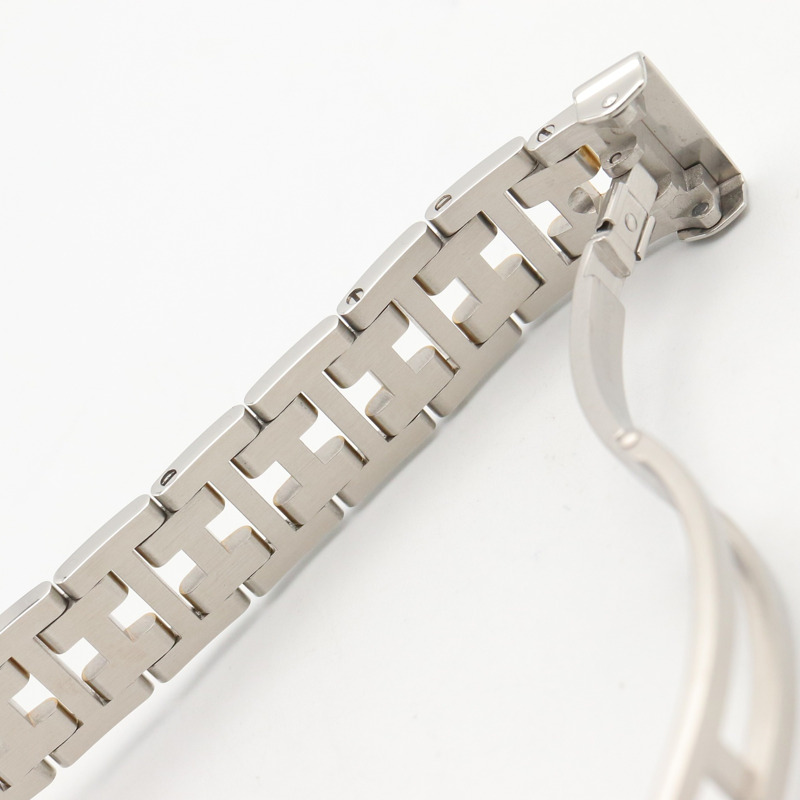 愛馬仕 Clipper 系列腕錶，鍍金不鏽鋼材質，女士款，白色，CL4.220-13