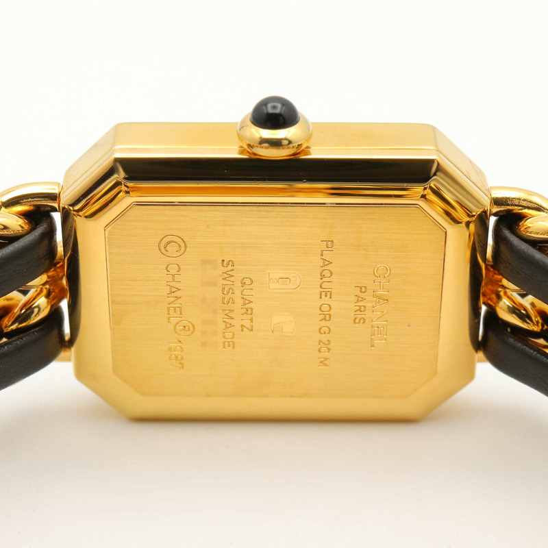 香奈兒 (Chanel) CHANEL Première M 系列腕錶，鍍金皮革錶帶，女士款，黑色，H0001-5