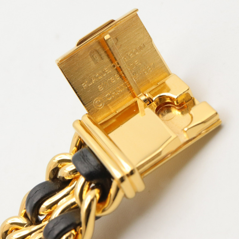 香奈兒 (Chanel) CHANEL Première M 系列腕錶，鍍金皮革錶帶，女士款，黑色，H0001-13