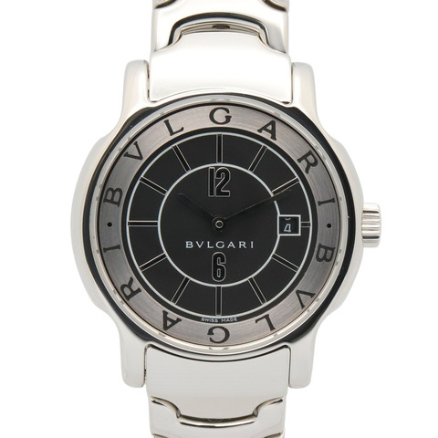 寶格麗 (Bulgari) Solo Tempo 系列腕錶，精鋼材質，女士款，黑色，ST29S