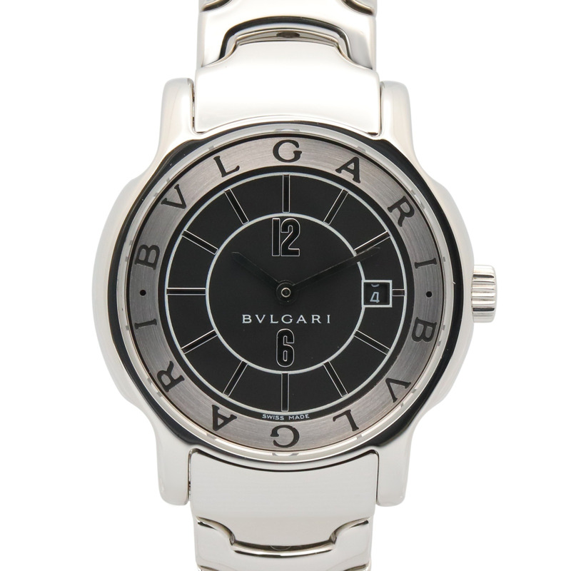 寶格麗 (Bulgari) Solo Tempo 系列腕錶，精鋼材質，女士款，黑色，ST29S-0