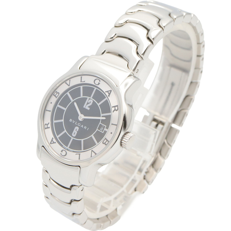 寶格麗 (Bulgari) Solo Tempo 系列腕錶，精鋼材質，女士款，黑色，ST29S-1