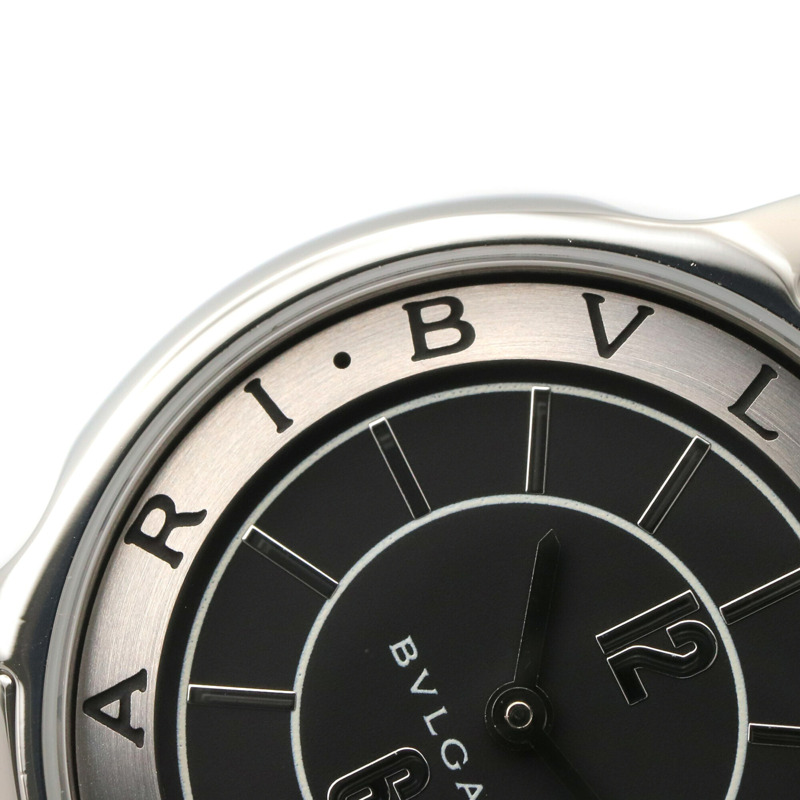 寶格麗 (Bulgari) Solo Tempo 系列腕錶，精鋼材質，女士款，黑色，ST29S-8