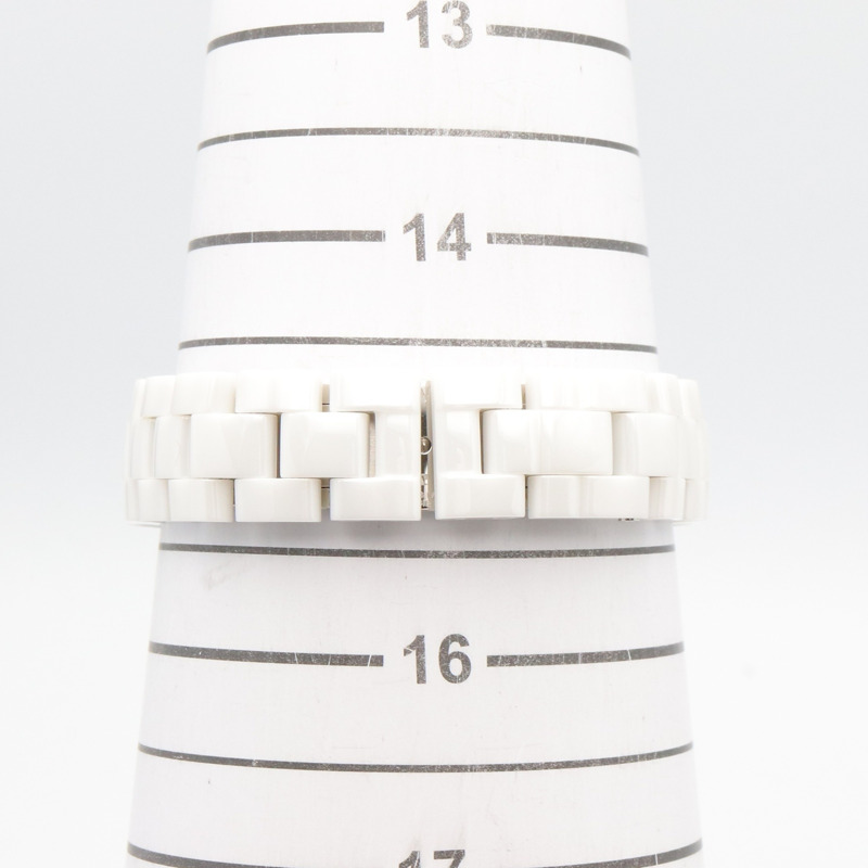 香奈兒 J12 12鑽陶瓷女錶，白色 (H1628)-6