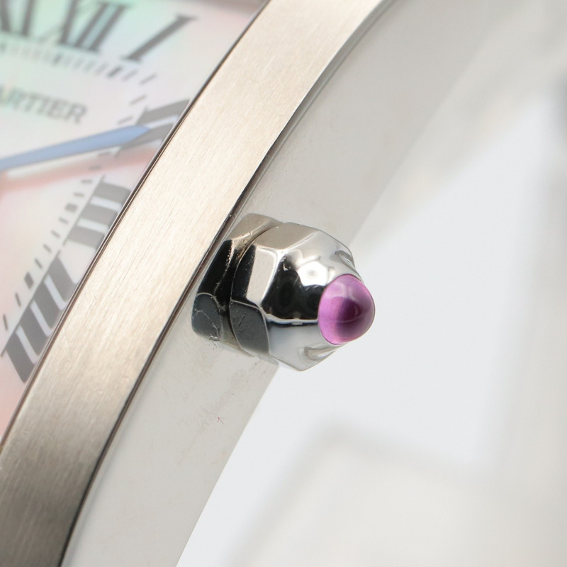 卡地亞 Tank Française SM 女士腕錶，不鏽鋼材質，粉紅錶殼，型號 W51028Q3-5