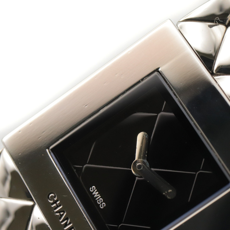 香奈兒 Matelassé 女士腕錶，不鏽鋼材質，黑色，H0009-7