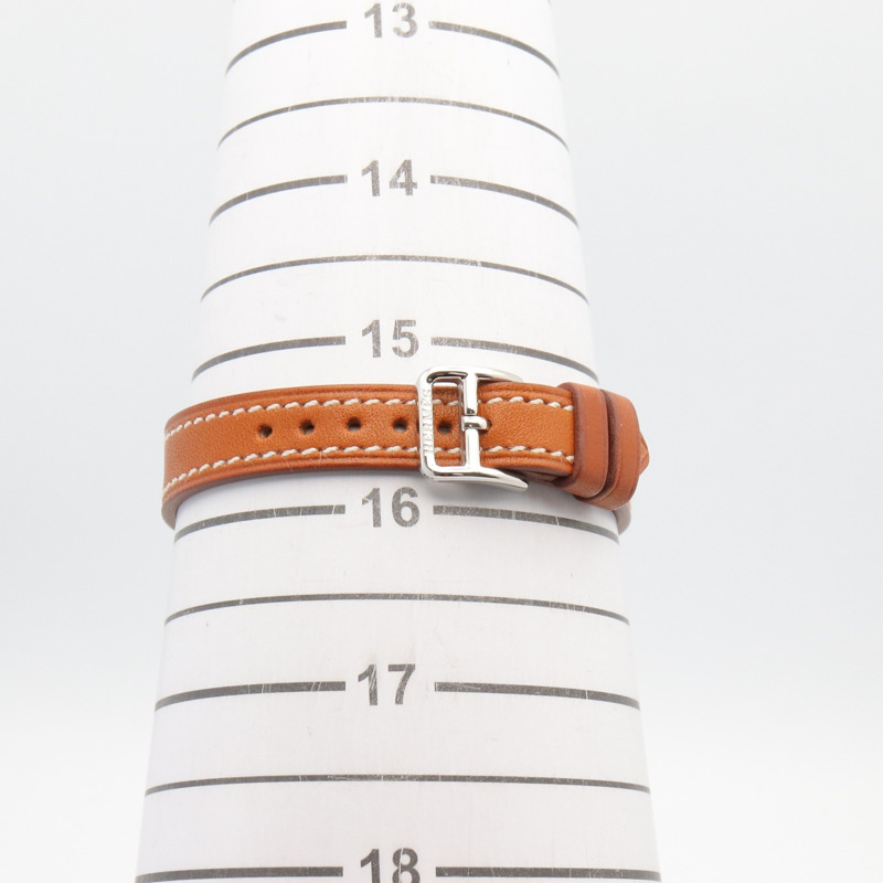 愛馬仕 H-Watch 迷你腕錶，不鏽鋼錶殼，皮革錶帶，女士款，白色 (HH1.110)-7