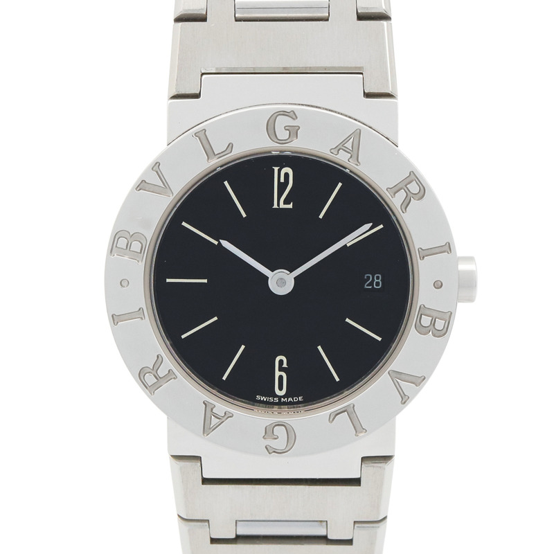 寶格麗 (Bulgari) BVLGARI 女士黑色不鏽鋼腕錶 BB26SSD-0