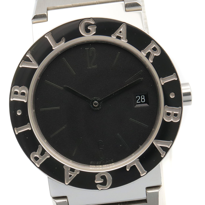 寶格麗 (Bulgari) BVLGARI 女士黑色不鏽鋼腕錶 BB26SSD-2