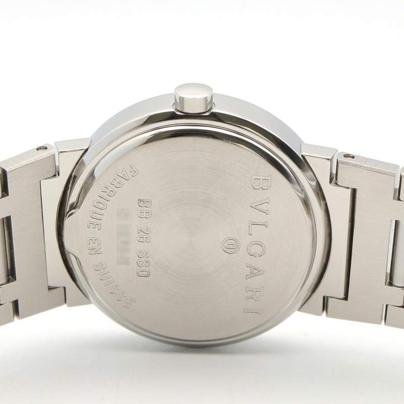 寶格麗 (Bulgari) BVLGARI 女士黑色不鏽鋼腕錶 BB26SSD-4