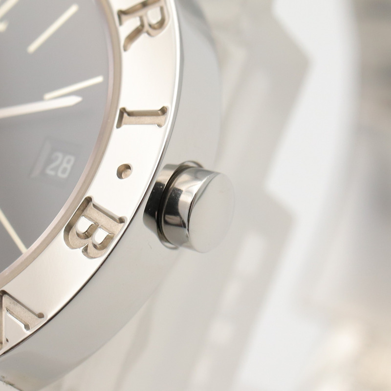 寶格麗 (Bulgari) BVLGARI 女士黑色不鏽鋼腕錶 BB26SSD-5