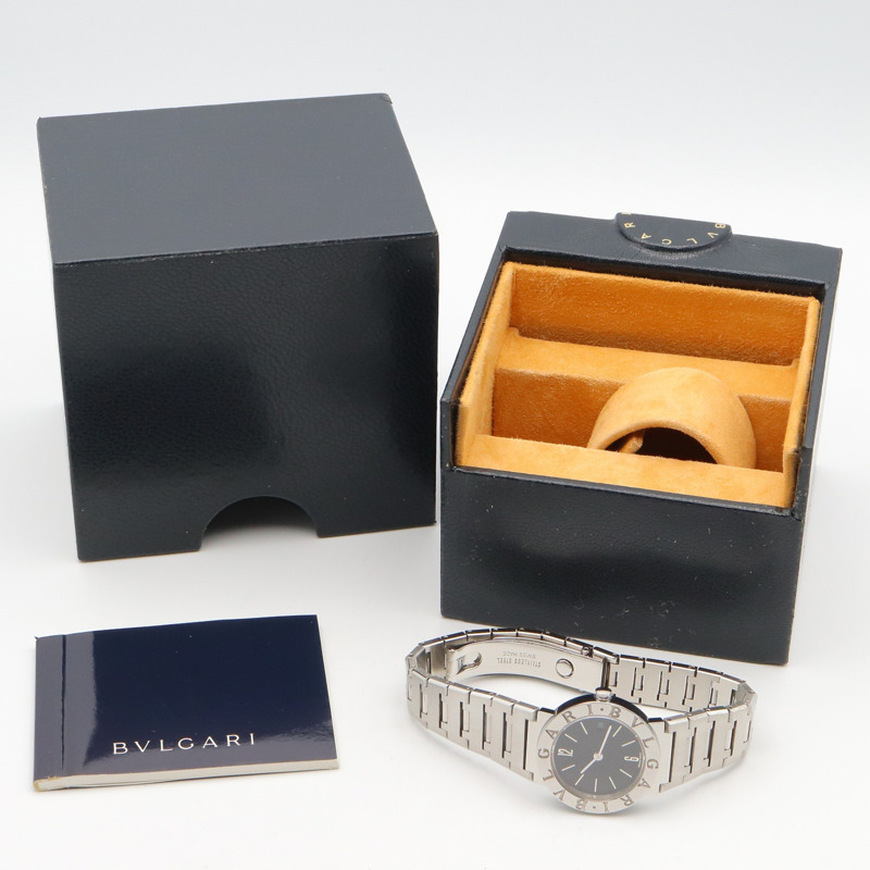 寶格麗 (Bulgari) BVLGARI 女士黑色不鏽鋼腕錶 BB26SSD-9