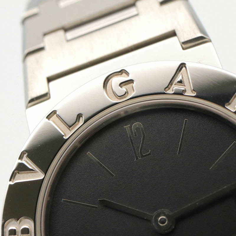 寶格麗 (Bulgari) BVLGARI 女士黑色不鏽鋼腕錶 BB26SSD-12
