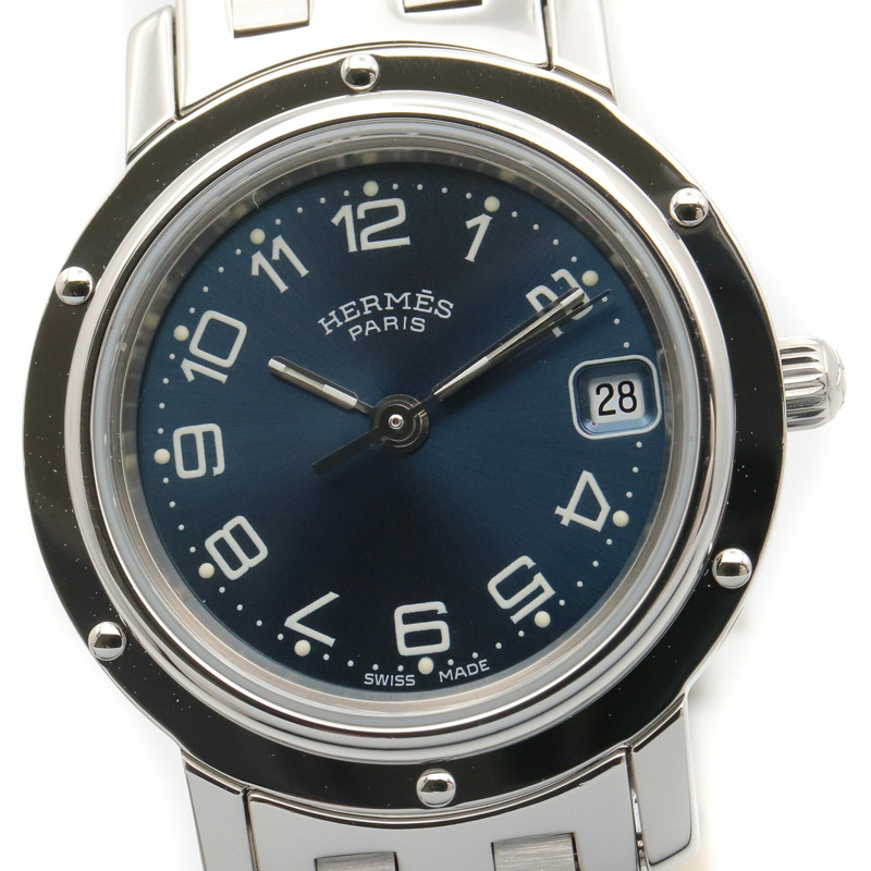 愛馬仕 Clipper 系列腕錶，不鏽鋼材質，女士款，藍色 (CL4.210)-2