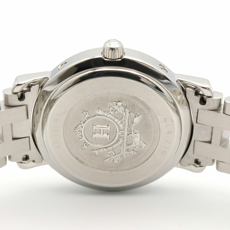 愛馬仕 Clipper 系列腕錶，不鏽鋼材質，女士款，藍色 (CL4.210)-4