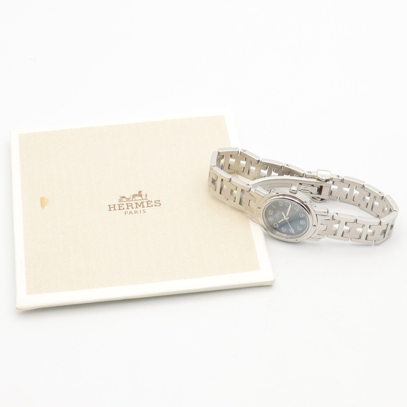 愛馬仕 Clipper 系列腕錶，不鏽鋼材質，女士款，藍色 (CL4.210)-9