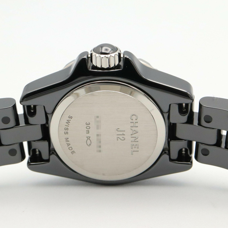 香奈兒 J12 XS 鑽石錶圈腕錶，陶瓷錶殼，鑲鑽，女士腕錶，黑色，H5235-4