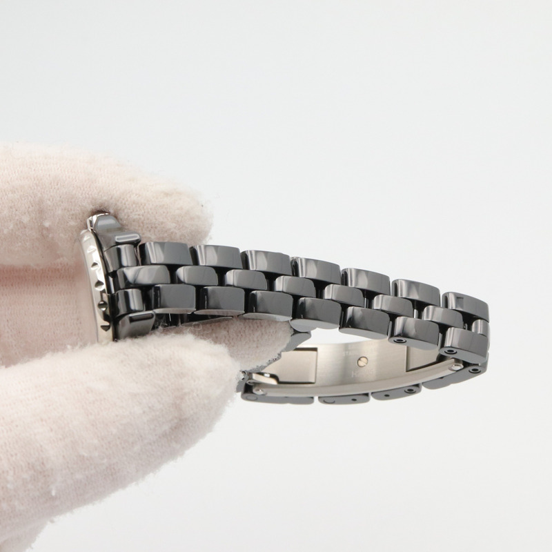 香奈兒 J12 XS 鑽石錶圈腕錶，陶瓷錶殼，鑲鑽，女士腕錶，黑色，H5235-7