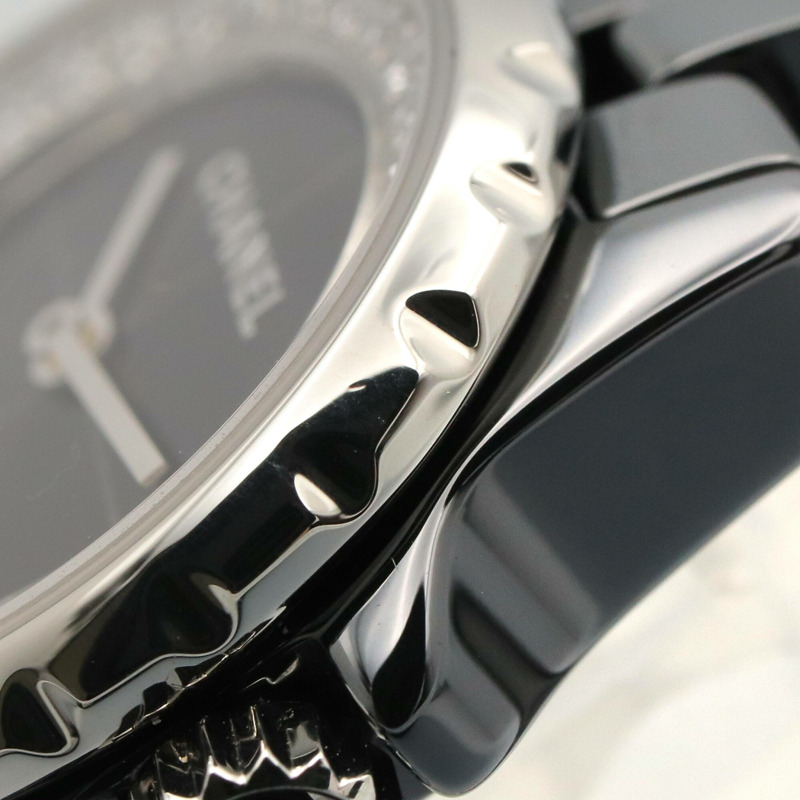 香奈兒 J12 XS 鑽石錶圈腕錶，陶瓷錶殼，鑲鑽，女士腕錶，黑色，H5235-11