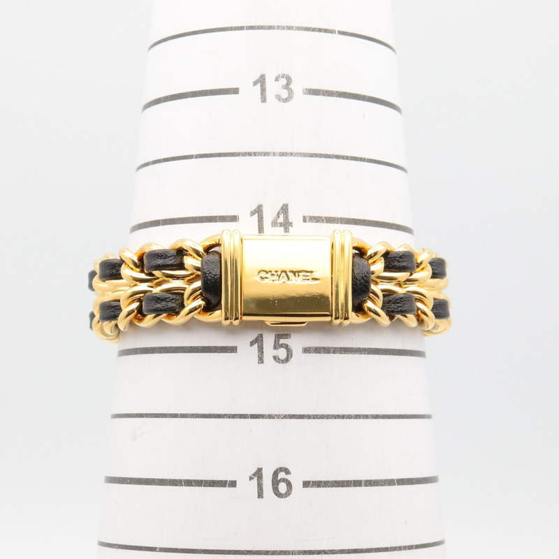 香奈兒 (Chanel) CHANEL Première M 系列腕錶，鍍金皮革錶帶，女士款，黑色，H0001-7