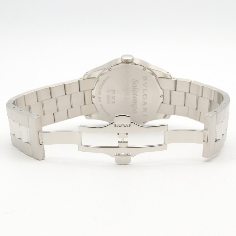 寶格麗 (Bulgari) Solo Tempo 系列腕錶，精鋼材質，男士腕錶，黑色，型號 ST37S-3