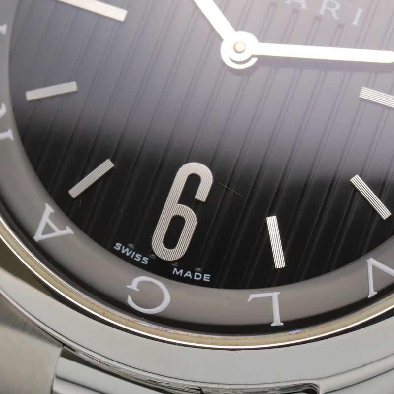 寶格麗 (Bulgari) Solo Tempo 系列腕錶，精鋼材質，男士腕錶，黑色，型號 ST37S-10