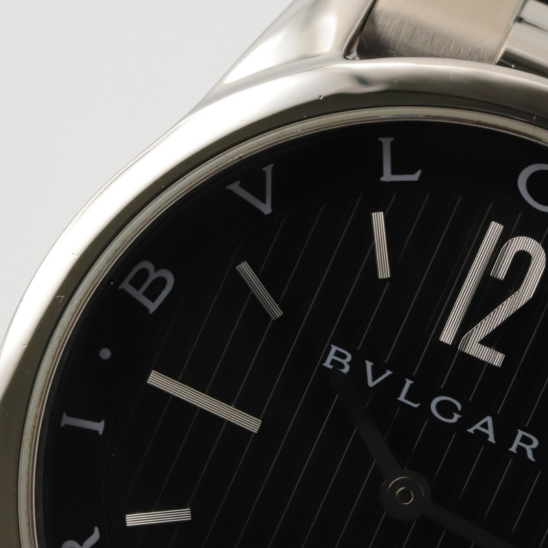 寶格麗 (Bulgari) Solo Tempo 系列腕錶，精鋼材質，男士腕錶，黑色，型號 ST37S-12