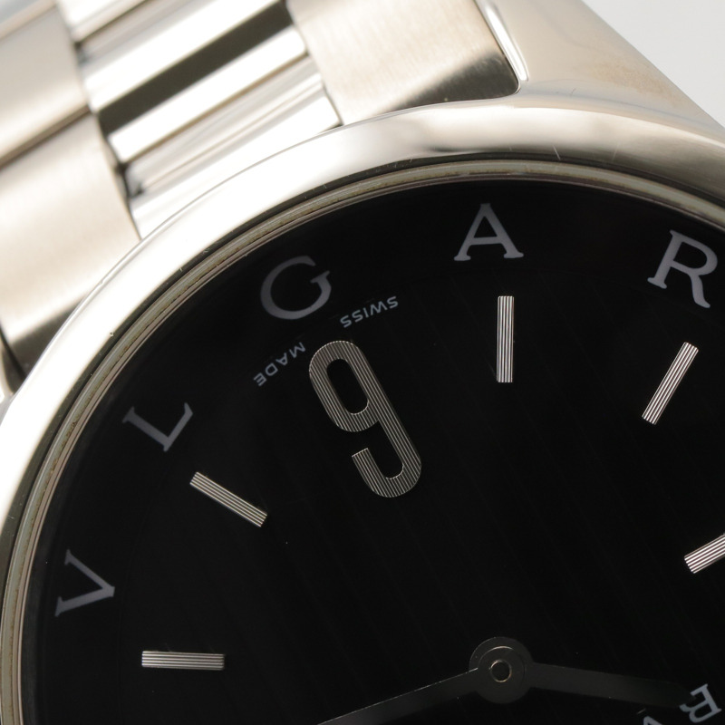 寶格麗 (Bulgari) Solo Tempo 系列腕錶，精鋼材質，男士腕錶，黑色，型號 ST37S-13