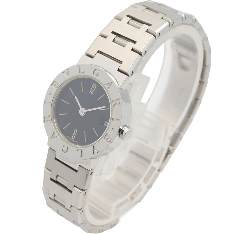 寶格麗 (Bulgari) BVLGARI 女士黑色不鏽鋼腕錶 BB23SS-1