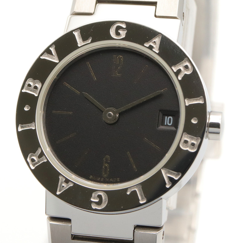 寶格麗 (Bulgari) BVLGARI 女士黑色不鏽鋼腕錶 BB23SS-2