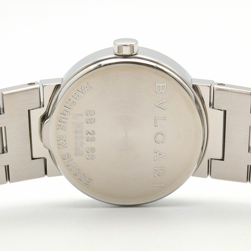 寶格麗 (Bulgari) BVLGARI 女士黑色不鏽鋼腕錶 BB23SS-4