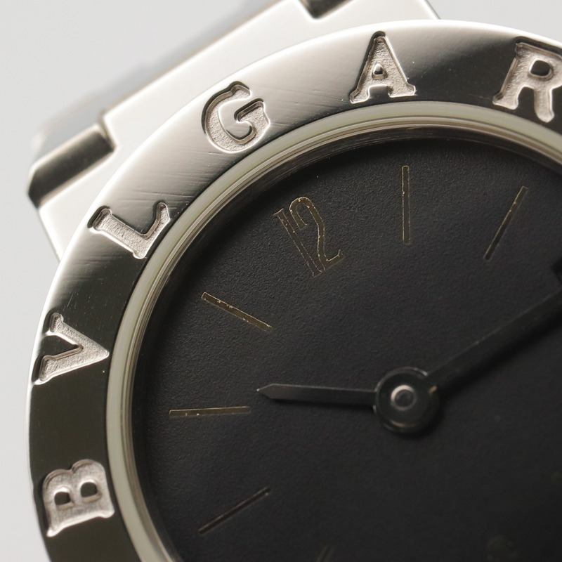 寶格麗 (Bulgari) BVLGARI 女士黑色不鏽鋼腕錶 BB23SS-9