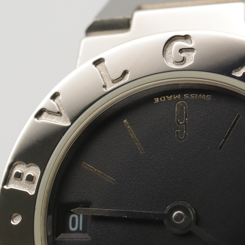 寶格麗 (Bulgari) BVLGARI 女士黑色不鏽鋼腕錶 BB23SS-10