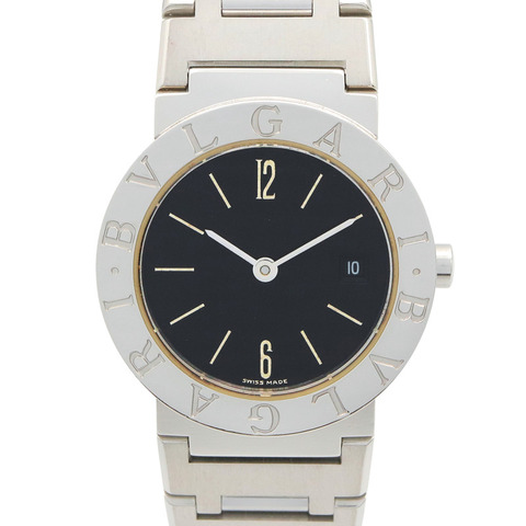 寶格麗 (Bulgari) BVLGARI 女士黑色不鏽鋼腕錶 BB26SSD