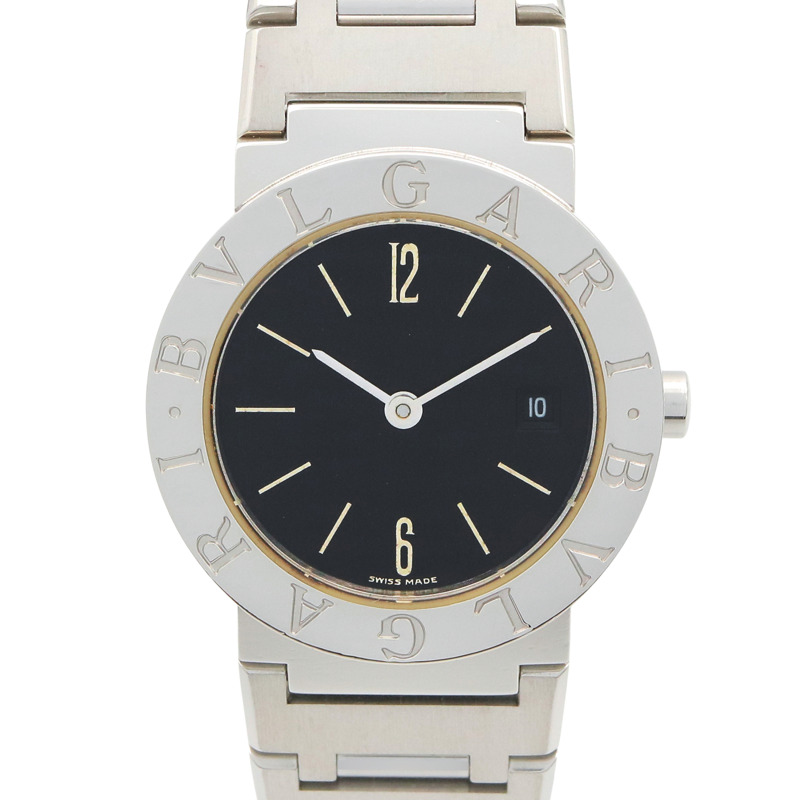 寶格麗 (Bulgari) BVLGARI 女士黑色不鏽鋼腕錶 BB26SSD-0