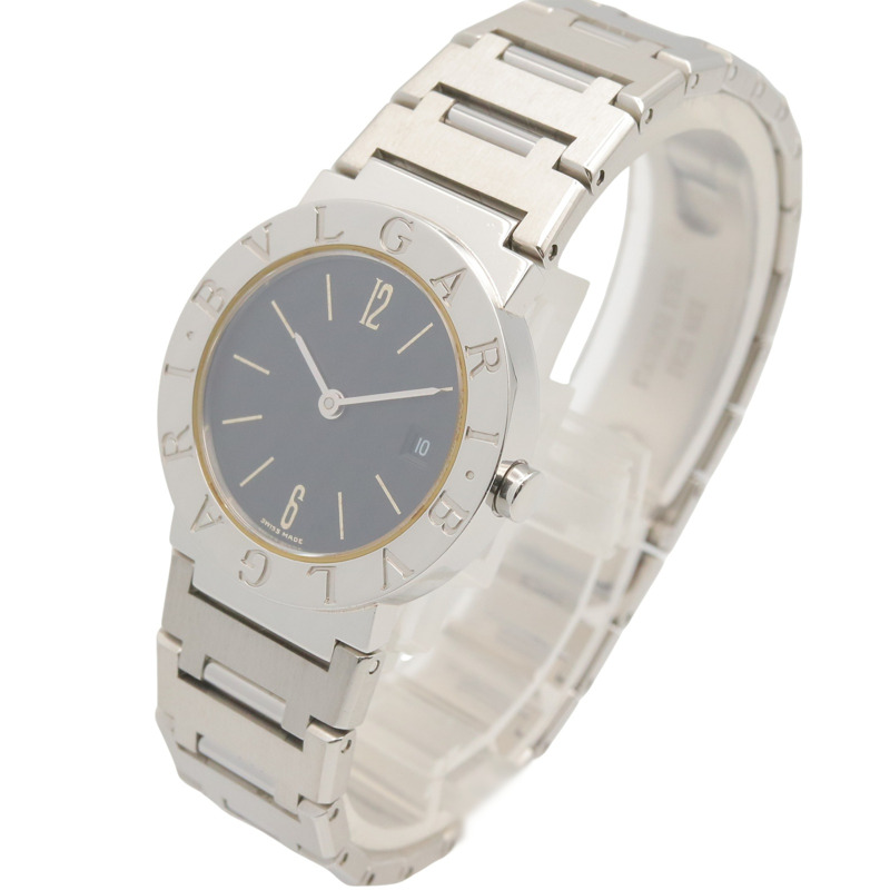 寶格麗 (Bulgari) BVLGARI 女士黑色不鏽鋼腕錶 BB26SSD-1