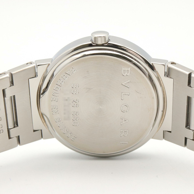 寶格麗 (Bulgari) BVLGARI 女士黑色不鏽鋼腕錶 BB26SSD-4