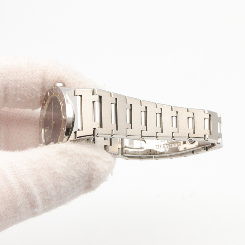 寶格麗 (Bulgari) BVLGARI 女士黑色不鏽鋼腕錶 BB26SSD-7