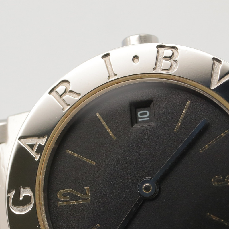 寶格麗 (Bulgari) BVLGARI 女士黑色不鏽鋼腕錶 BB26SSD-9