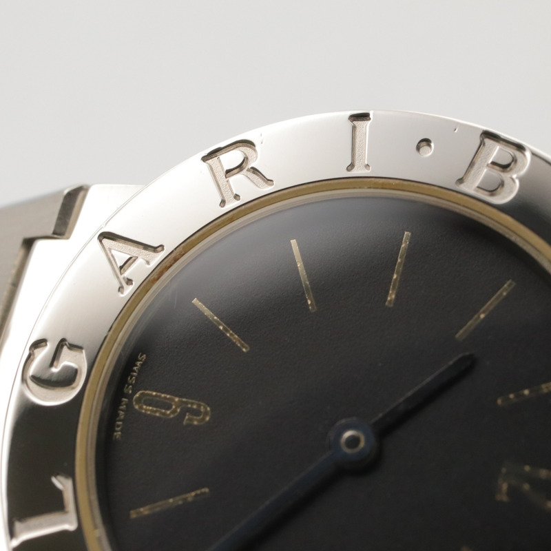 寶格麗 (Bulgari) BVLGARI 女士黑色不鏽鋼腕錶 BB26SSD-10