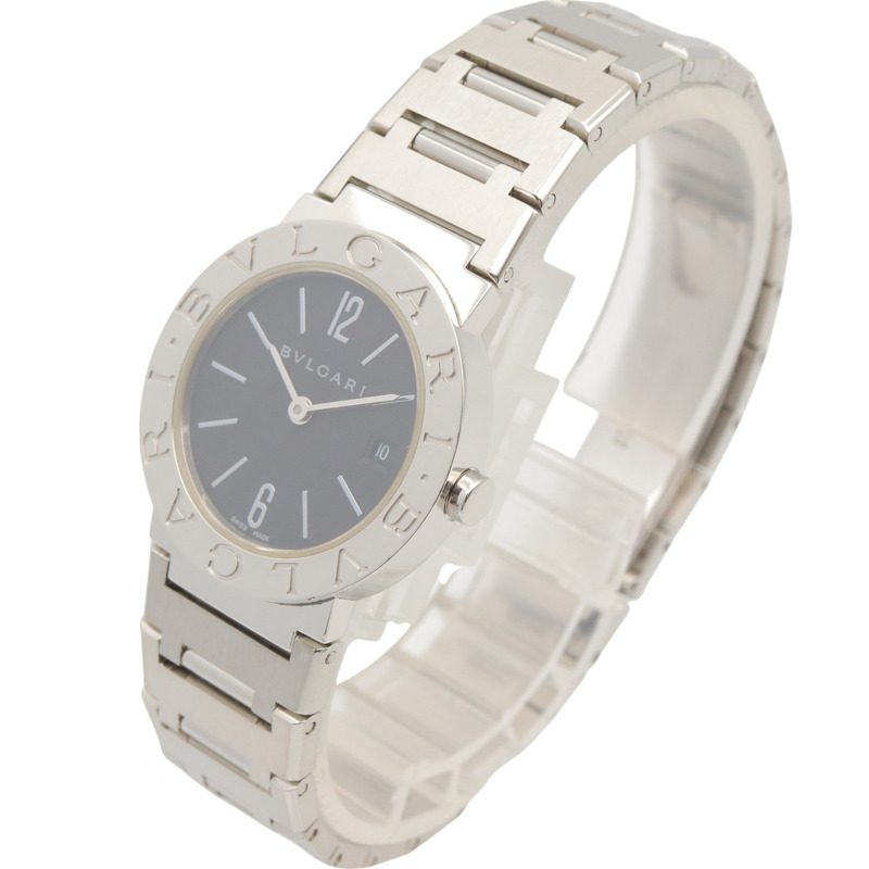 寶格麗 (Bulgari) BVLGARI 女士黑色不鏽鋼腕錶 BB26SS-1