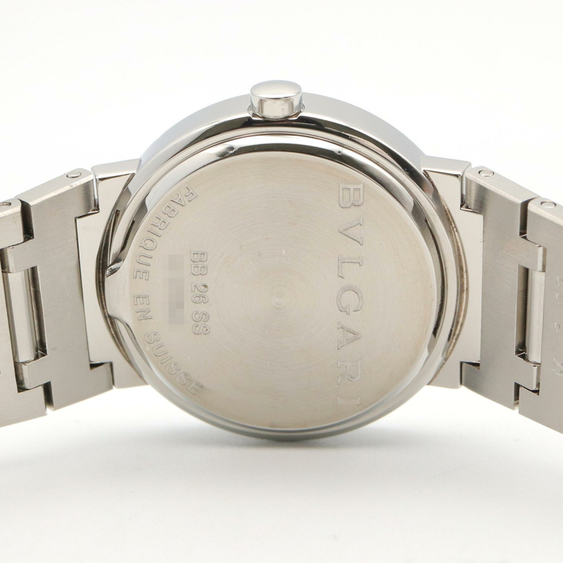 寶格麗 (Bulgari) BVLGARI 女士黑色不鏽鋼腕錶 BB26SS-4