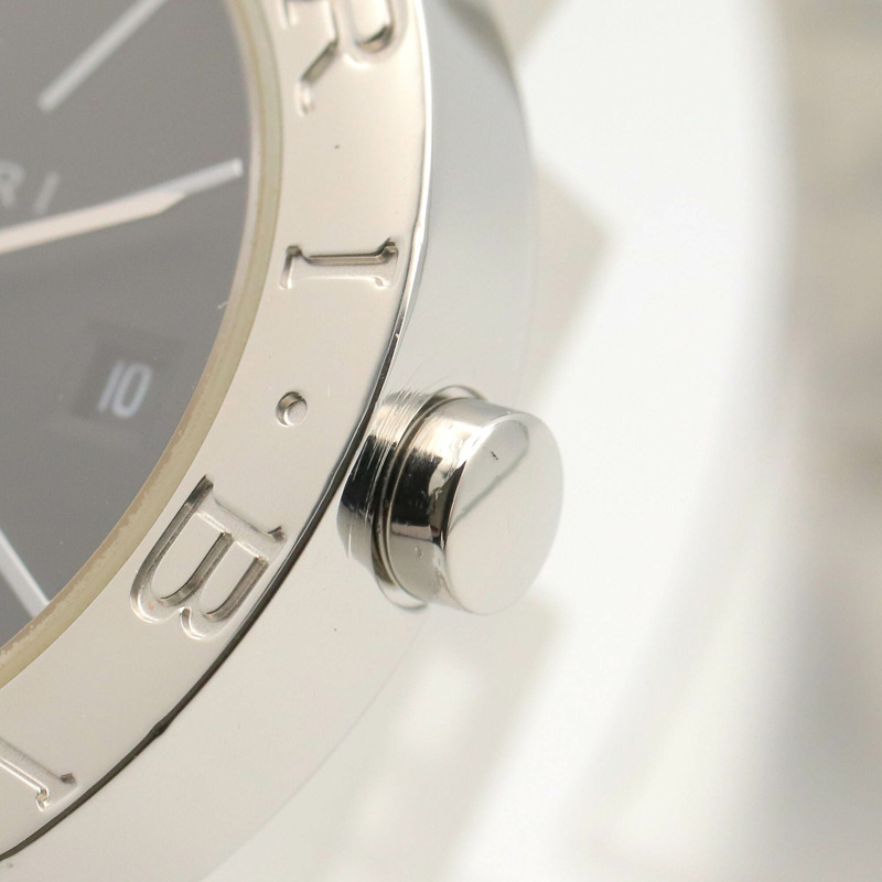 寶格麗 (Bulgari) BVLGARI 女士黑色不鏽鋼腕錶 BB26SS-5