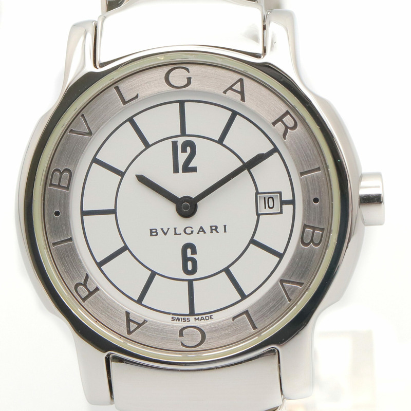 寶格麗 (Bulgari) Solo Tempo 系列腕錶，不鏽鋼材質，女士款，白色 (ST29S)-2