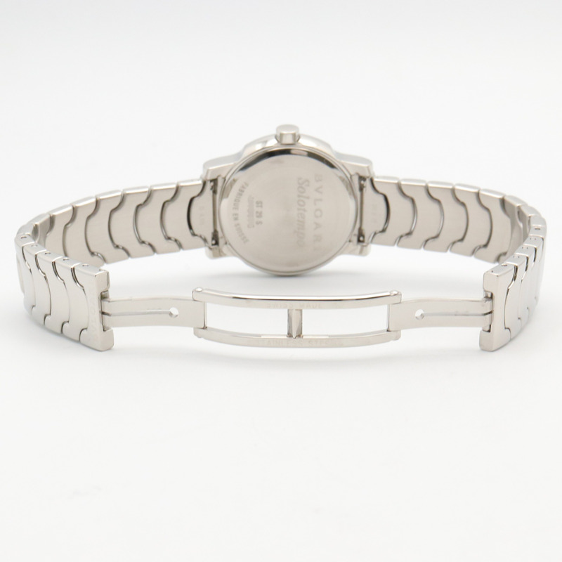 寶格麗 (Bulgari) Solo Tempo 系列腕錶，不鏽鋼材質，女士款，白色 (ST29S)-3