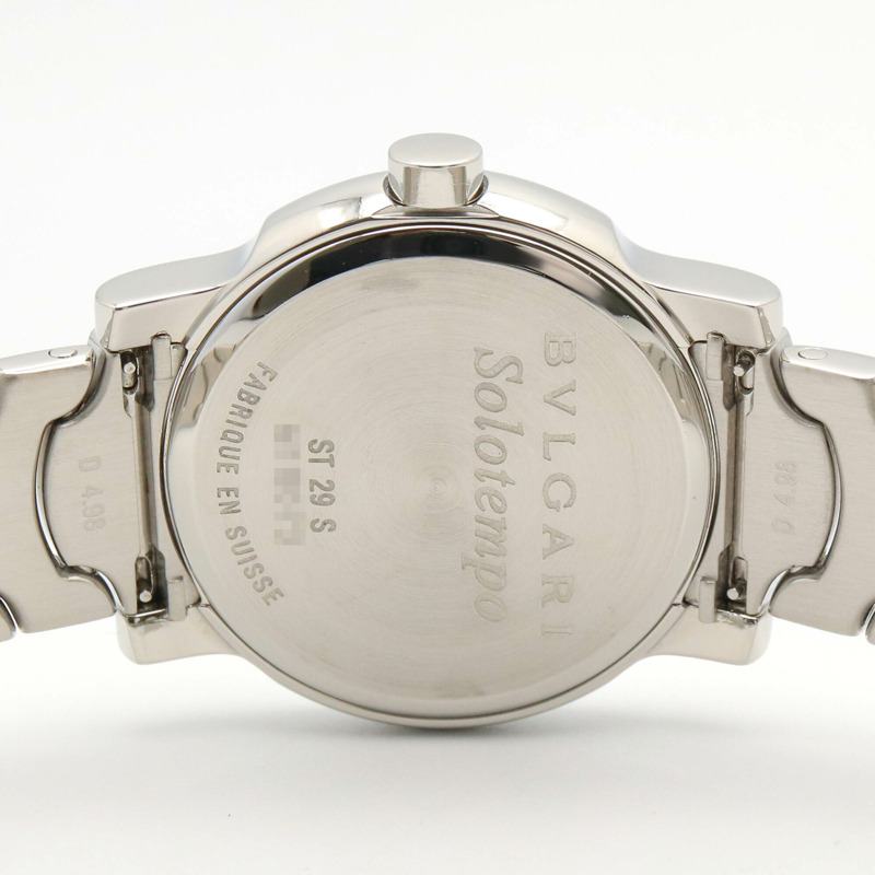 寶格麗 (Bulgari) Solo Tempo 系列腕錶，不鏽鋼材質，女士款，白色 (ST29S)-4