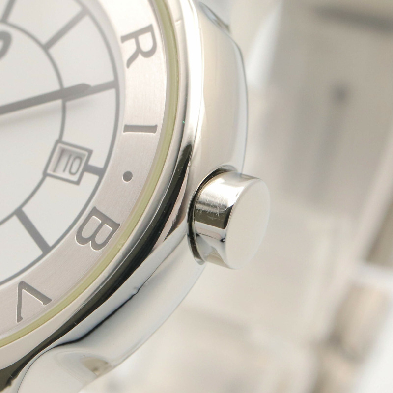 寶格麗 (Bulgari) Solo Tempo 系列腕錶，不鏽鋼材質，女士款，白色 (ST29S)-5