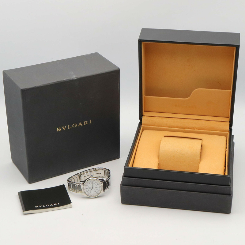 寶格麗 (Bulgari) Solo Tempo 系列腕錶，不鏽鋼材質，女士款，白色 (ST29S)-9